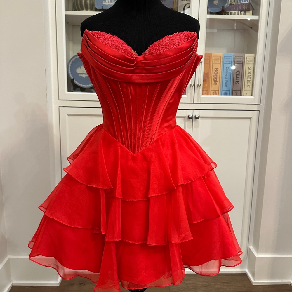 Sherri Hill Vibrant Red Gown 57297 Style. Screams Taylor Swift TLOAS!
